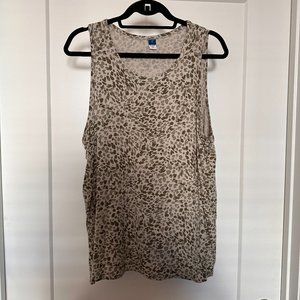 Old Navy Luxe Sleeveless Blouse Tank Top Animal Print